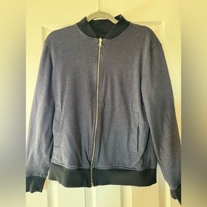 Men’s Banana Republic Luxe Reversible Bomber Sweater Navy/Black M